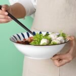 Wanxiang 2 packs 8 inches Japanese-style household ceramic large soup bowl ramen bowl thickened and heightened drinking soup bowl net red student creative tableware rice bowl - Image 3