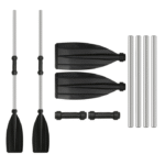 Two rubber boat oars