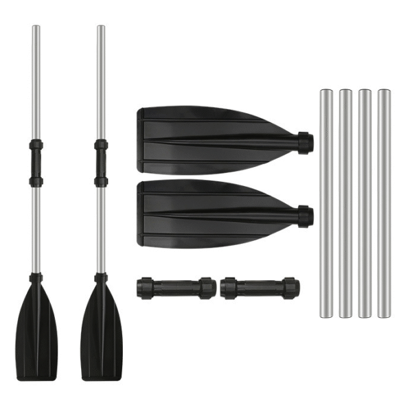 Two rubber boat oars