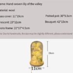 Lily of the valley flower night light material wrapped wool flower DIY finished crochet hand-knitted bouquet birthday gift