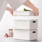 Vilscijon Japanese-style storage box storage basket sundries finishing box desktop multi-functional large storage underwear storage box - Image 3