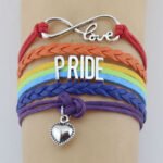 European and American jewelry hand-woven PRIDE love bracelet woven bracelet - Image 3