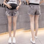 2022 maternity denim shorts summer maternity three-point pants support belly pants real denim shorts maternity wear - Image 2