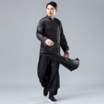 Improved Hanfu men‘s satin gown