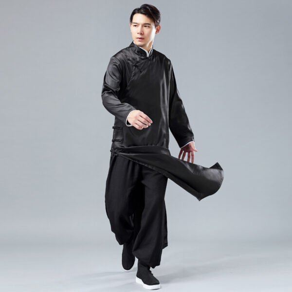 Improved Hanfu men‘s satin gown