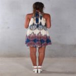 New 2019 spring European and American sweet street fashion women's clothing other halter neck A-line skirt dress - Image 3