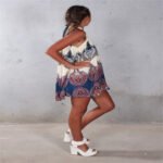 New 2019 spring European and American sweet street fashion women's clothing other halter neck A-line skirt dress - Image 4