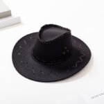 Western cowboy straw hat knight hat men and women summer sun hat casual goose skin cowboy hat wholesale - Image 8
