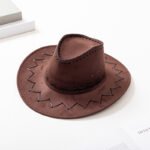 Western cowboy straw hat knight hat men and women summer sun hat casual goose skin cowboy hat wholesale - Image 7