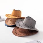 Western cowboy straw hat knight hat men and women summer sun hat casual goose skin cowboy hat wholesale - Image 3