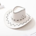Western cowboy straw hat knight hat men and women summer sun hat casual goose skin cowboy hat wholesale - Image 9