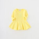 Children's clothing autumn and winter cotton girl's dress ruffled long-sleeved children's skirt 1-4 years old baby skirt wholesale - Image 4