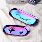 Ins wind metal storage plate desktop cosmetics jewelry tray dormitory stainless steel storage plate factory spot - Image 3