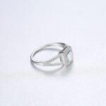 PAG&MAG new s925 silver ring inlaid zircon opal opal ring Europe and the United States high-end niche first jewelry - Image 2