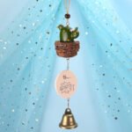 Creative potted succulent plants Japanese-style resin decoration car wind chime hanging decoration bell birthday gift - Image 3