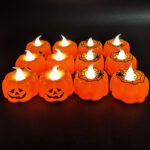 Halloween pumpkin lantern ghost festival decoration props led electronic candle light party supplies luminous night light wind lamp - Image 2