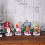 Christmas decorations Santa Claus socks plaid doll linen socks Christmas tree pendant ornaments Christmas gift bag - Image 2