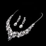 Cross-border necklace wholesale Swarovski bridal accessories necklace earrings two-piece wedding dress - Image 2