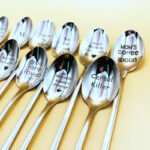 Cross-border special for stainless steel coffee spoon personality creative lettering couple Christmas gift spoon tableware ice spoon - Image 3
