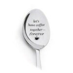 Cross-border special for stainless steel coffee spoon personality creative lettering couple Christmas gift spoon tableware ice spoon