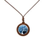Wish AliExpress popular wood tree of life time gem glass pendant necklace foreign trade jewelry - Image 4