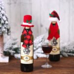 Christmas creative decorations scarf hat two-piece suit red wine bottle set hotel restaurant decoration dress up supplies - Image 3