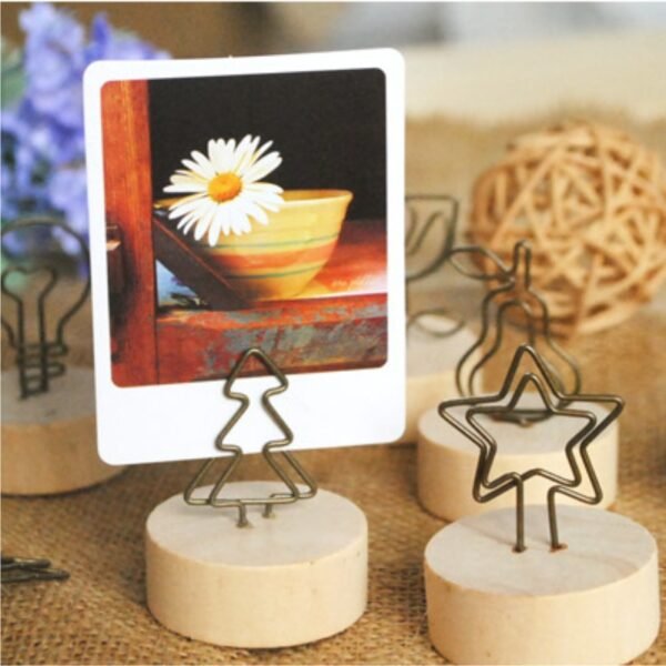 Creative crafts wooden wrought iron clip note clip cartoon business card clip bionic home decoration Japanese groceries