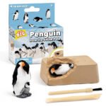 Cross-border children's creative new DIY mining penguin pirate treasure gem children's educational exploration mining toys