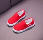 Children's canvas shoes girls' shoes new breathable sneakers boys kindergarten white shoes slip-on casual shoes - Image 5
