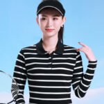 2019 Autumn New Arrival Cotton Lapel Striped Women's T-shirt Casual Plus Size Women's Sports Fashion Shirt - Image 4