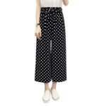 Real shot 2022 new spring and autumn wear casual wide-leg pants black and white striped big-leg pants with wide-leg harem pants tide - Image 5