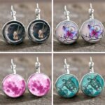 Ebay cross-border new products time gem ear moon angel turtle earrings sunflower ear buckle DIY alloy earrings - Image 2