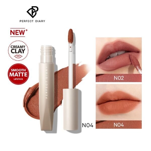 Perfect Diary Creamy Lip Clay Blurring Soft Matte Lipstick Creamy Clay-like Texture 5 Shades