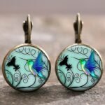 Ebay cross-border new products time gem ear moon angel turtle earrings sunflower ear buckle DIY alloy earrings - Image 6