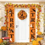 Amazon Hot Sale Halloween Door Curtain Flag Party Decoration Outdoor Banner Door Banner Halloween Couplet Three Piece Set - Image 4