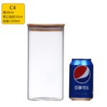 High borosilicate glass sealed jar straight glass bottle tea jar transparent seasoning box dried fruit food storage bottle sugar jar - Image 8