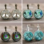 Ebay cross-border new products time gem ear moon angel turtle earrings sunflower ear buckle DIY alloy earrings