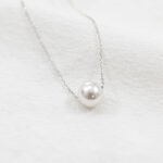 HXL255 Korean version Japanese temperament shell beads S925 sterling silver single pearl necklace female pearl silver necklace - Image 2