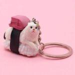Cartoon kitten keychain cute sushi cat bag clothing pendant car pendant doll machine supplies one piece on behalf of - Image 4
