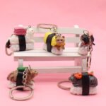 Cartoon kitten keychain cute sushi cat bag clothing pendant car pendant doll machine supplies one piece on behalf of - Image 2