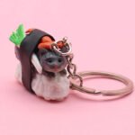 Cartoon kitten keychain cute sushi cat bag clothing pendant car pendant doll machine supplies one piece on behalf of - Image 6
