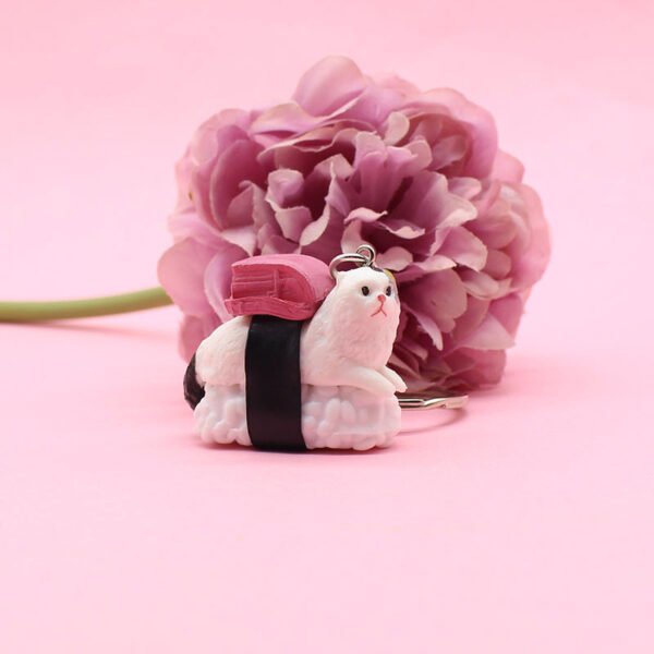 Cartoon kitten keychain cute sushi cat bag clothing pendant car pendant doll machine supplies one piece on behalf of