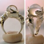 European and American style cross-border Amazon wish new creative retro transfer beads ring jewelry fashion personality ring