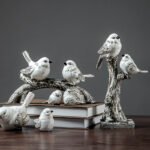 Factory direct selling American bird ornaments modern home living room partition porch decoration simulation branch bird crafts