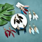 Daisy's new creative retro tassel feather earrings women's long oil drop earrings European and American Bohemian jewelry - Image 4