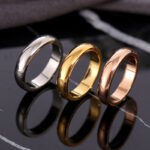 European and American hot simple titanium steel wide version of the glossy plain ring couple pair of ring index finger stainless steel personality tide ring