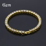 Cross-border Hip Hop Jewelry Full Rhinestone 5mm Tennis Chain Row Bracelet Men's Fashion Trend Jewelry Wholesale