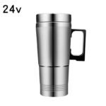 Car electric heating cup stainless steel inner tank heating water cup car water heater thermos cup 12V/24V heating water bottle - Image 3