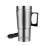 Car electric heating cup stainless steel inner tank heating water cup car water heater thermos cup 12V/24V heating water bottle