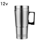 Car electric heating cup stainless steel inner tank heating water cup car water heater thermos cup 12V/24V heating water bottle - Image 2